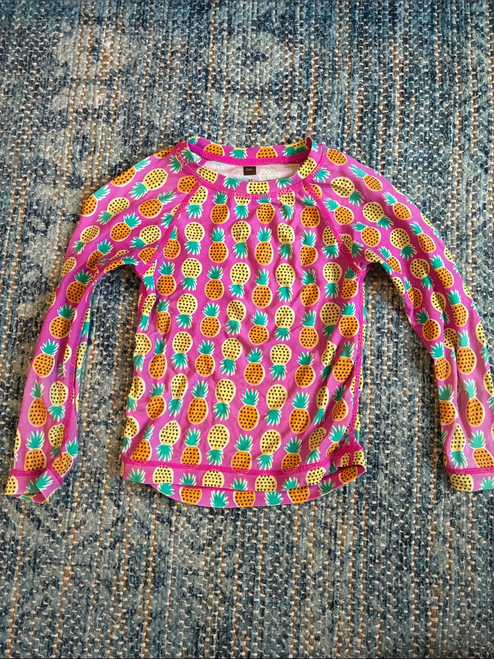 Tea Collection toddler girls 3T pineapple rashguard